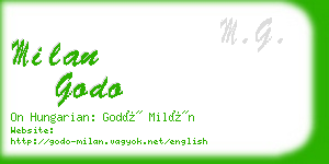 milan godo business card